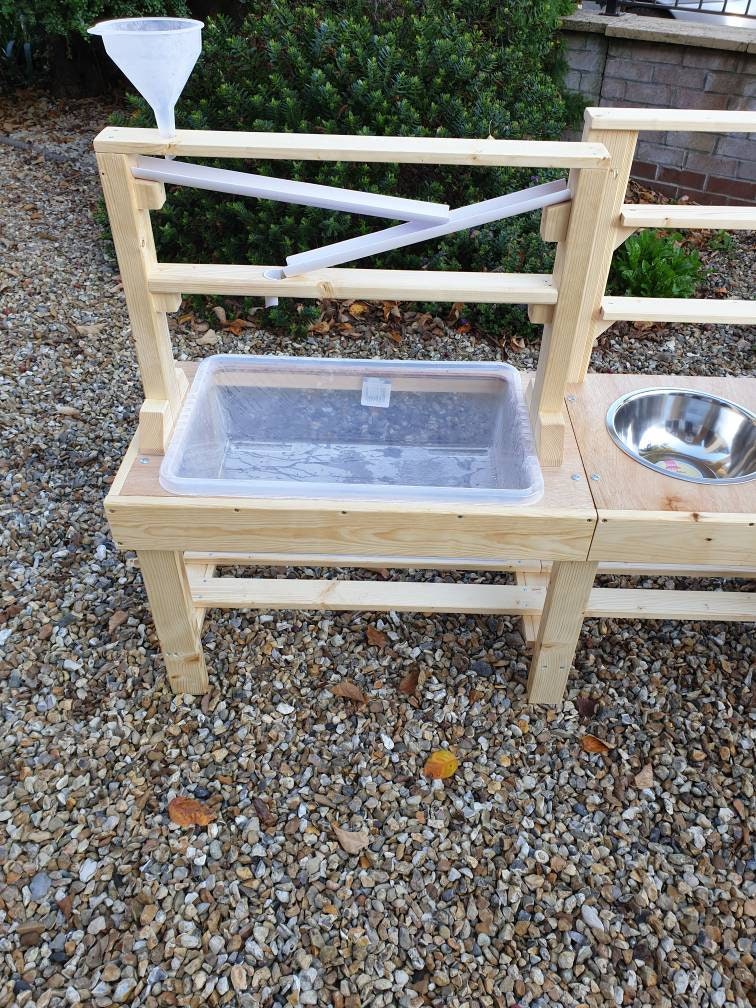 Sensory activity centre mud kitchen with hobs blackboard water run and messy play station